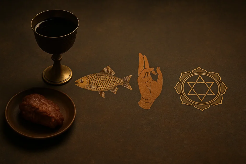 Illustration of Panchamakara elements