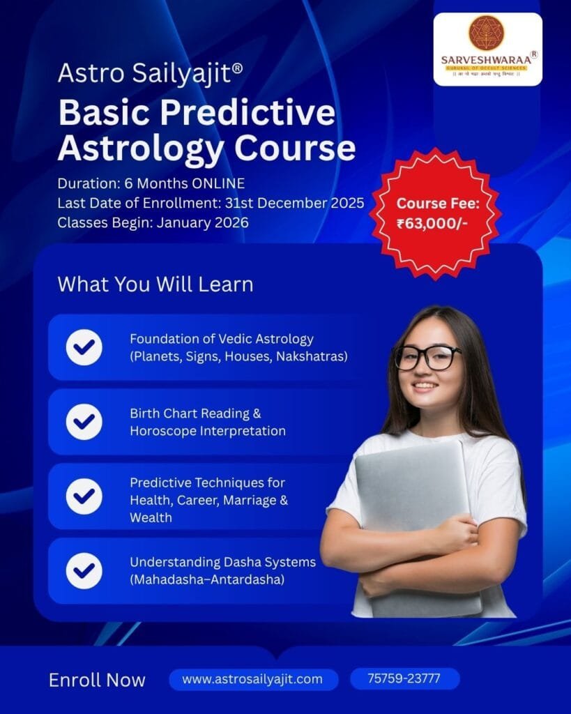 6 months Predictive astrology course in Guwahati