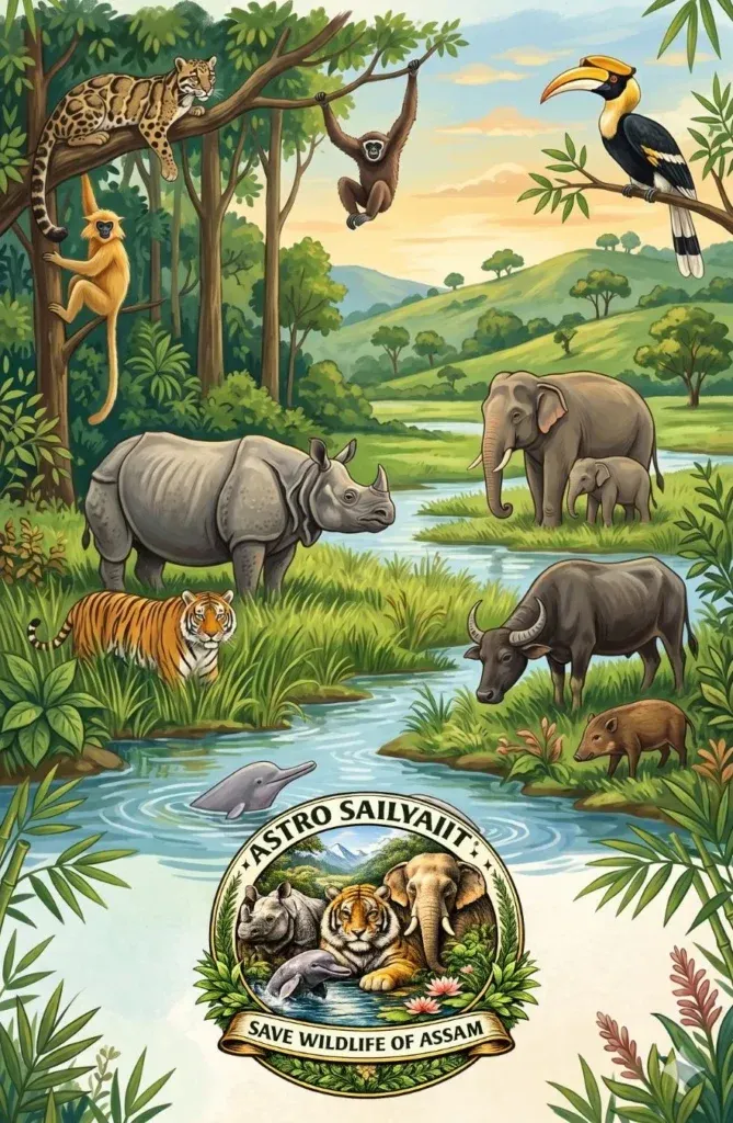 Astro Sailyajit pledges to contribute 1% of all earnings towards wildlife conservation in Assam.