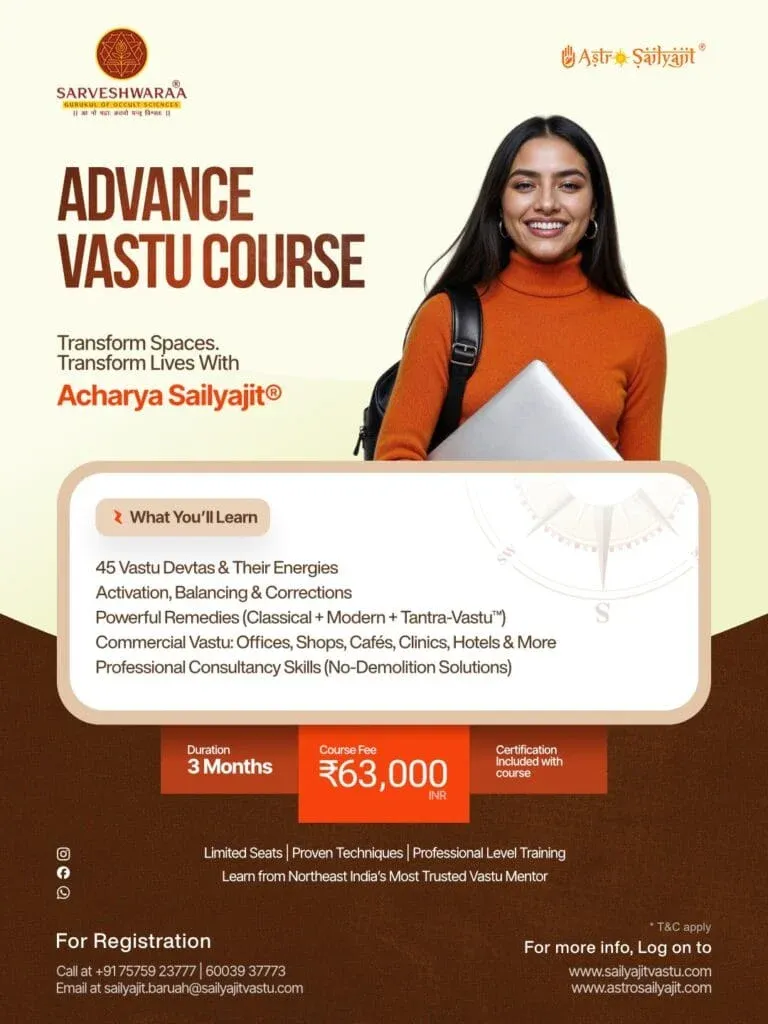 Vastu with Acharya Sailyajit’s advanced 3-month professional